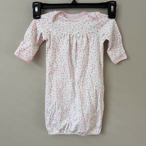 Little Me Pink Floral Baby Girls 0-3 Months Sleep Gown Onesie